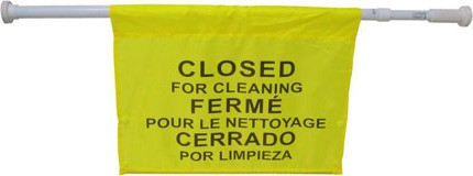 "Closed for Cleaning" Safety Hanging Sign Pole #WH009031000