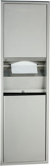 Distributeur d'essuie-mains convertible et poubelle encastrés B-3940 #BO003940000 Distributeur d'essuie-mains convertible et poubelle encastrés B-3940 #BO003940000