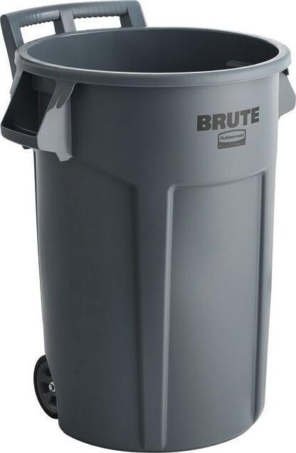 2131929 BRUTE Round Waste Container with Wheels 44 gal #RB213192900