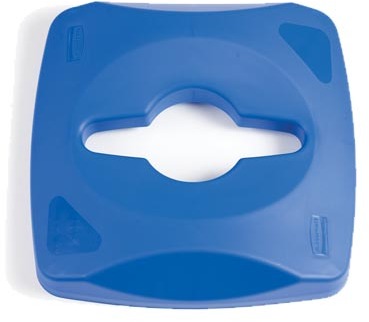 Couvercle bleu pour poubelle de recyclage Untouchable #RB178837400