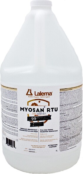 Désinfectant nettoyant désodorisant prêt à utiliser en une étape MYOSAN RTU #LM0062554.0