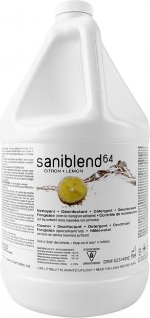 SANIBLEND 64, Disinfectant Detergent Deodorizer Cleaner #JVS64LGW400