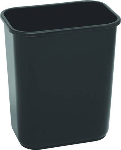 Black Plastic Office Bin, Without Lid #ALCT2818NOI