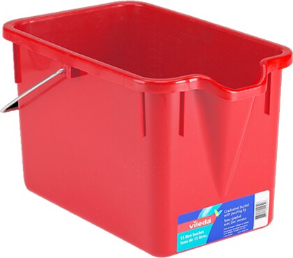 Red Graduated Bucket with Spout from Vileda, 4 gal #ALFHP117627