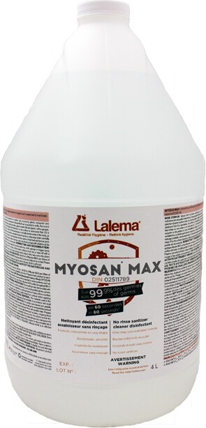 MYOSAN MAX Nettoyant désinfectant assainisseur sans rinçage #LM0061504.0 MYOSAN MAX Nettoyant désinfectant assainisseur sans rinçage #LM0061504.0