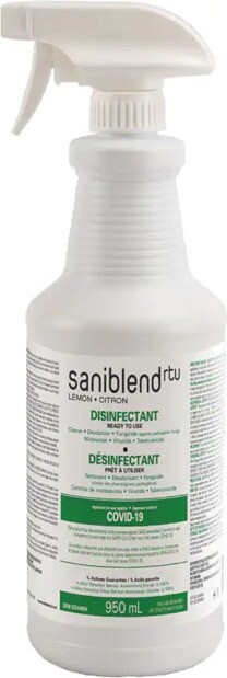 SANIBLEND RTU, Cleaner Deodorizer Disinfectant Ready to Use #JVECO710000 SANIBLEND RTU, Cleaner Deodorizer Disinfectant Ready to Use #JVECO710000