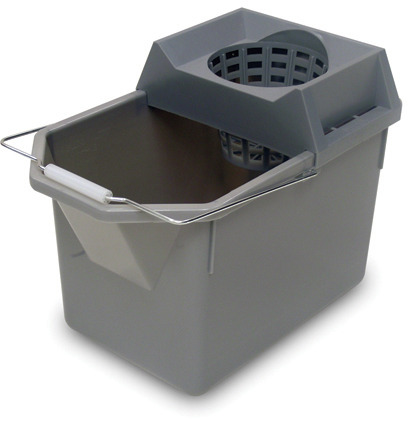 Seau gris avec essoreuse conique pour vadrouille ronde #RB006194GRI Seau gris avec essoreuse conique pour vadrouille ronde #RB006194GRI