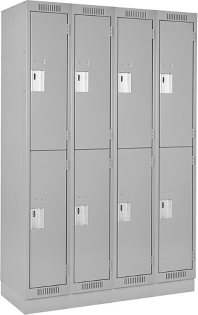 Bloc de 4 casiers à 2 niveaux Clean-LineMC en acier, assemblé #TQ0FJ231000