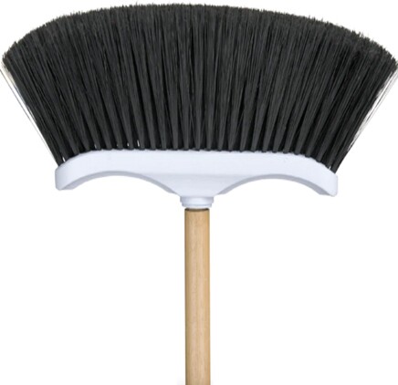 Curved Magnetic Broom with Wooded Handle #MR134736000