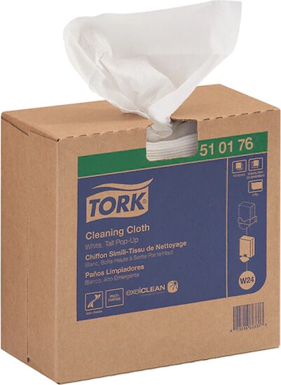 Tork White Cleaning Towel in Pop-Up Box #SC510176000