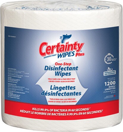 CERTAINTY PLUS Lingettes désinfectantes sèches #IN009120000