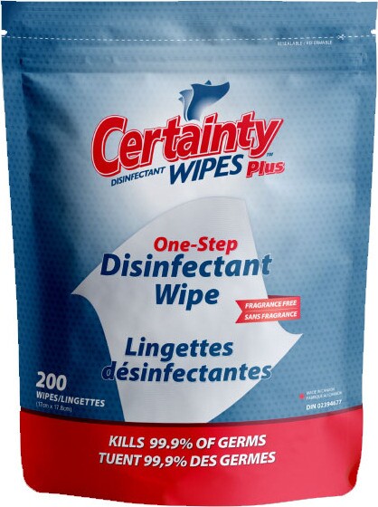 CERTAINTY PLUS Lingettes désinfectantes Humides #IN09620R000 CERTAINTY PLUS Lingettes désinfectantes Humides #IN09620R000