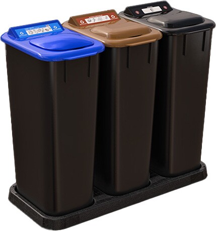 MOBILIA Îlot de récupération du recyclage à 3 voies 58L #NI0M0B58000 MOBILIA Îlot de récupération du recyclage à 3 voies 58L #NI0M0B58000