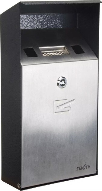 Wall-mount Stainless Steel Smoking Receptacle 1L #TQ0JN620000 Wall-mount Stainless Steel Smoking Receptacle 1L #TQ0JN620000