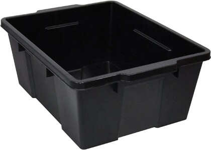 Contenant avec loquets en plastique noir #TQ0CG053000