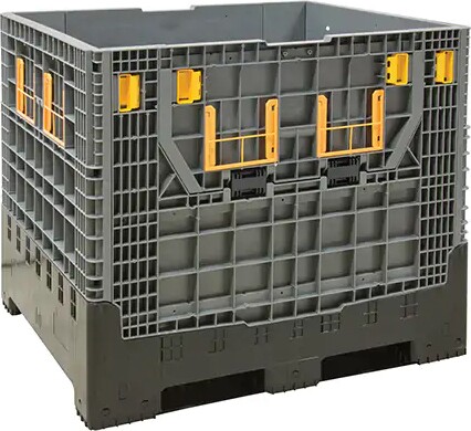 Contenant de vrac pliable gris en plastique #TQ0CF862000 Contenant de vrac pliable gris en plastique #TQ0CF862000