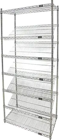 Étagère en treillis métallique avec tablettes inclinées, Tiers 7 #TQ0RN593000