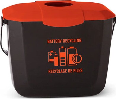 Corbeille de recyclage pour batteries usagées 2 gal #GL009309000