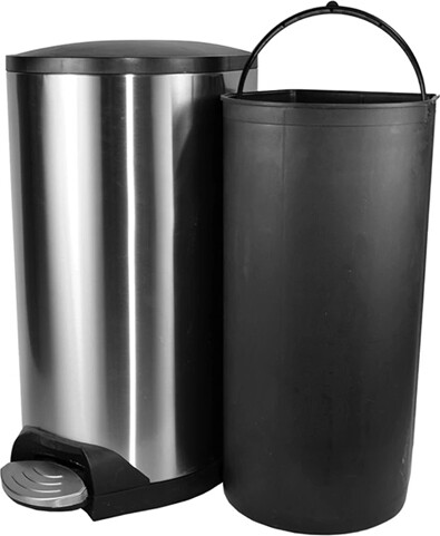 Stainless Steel Step-On Waste Container #GL009682000 Stainless Steel Step-On Waste Container #GL009682000