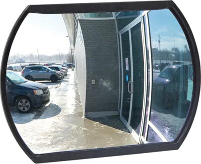 Miroir convexe rectangulaire avec support #TQSGI558000 Miroir convexe rectangulaire avec support #TQSGI558000