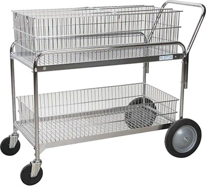 Wire Mesh Office Mail Cart #TQ0MO843000 Wire Mesh Office Mail Cart #TQ0MO843000
