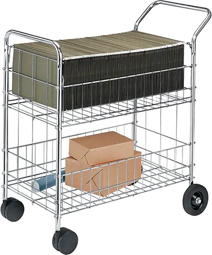 Chariot à courrier en fil métallique #TQ0OB185000 Chariot à courrier en fil métallique #TQ0OB185000
