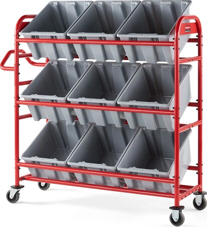 Tote Picking Cart With 3 Angled Shelves #RB214426900