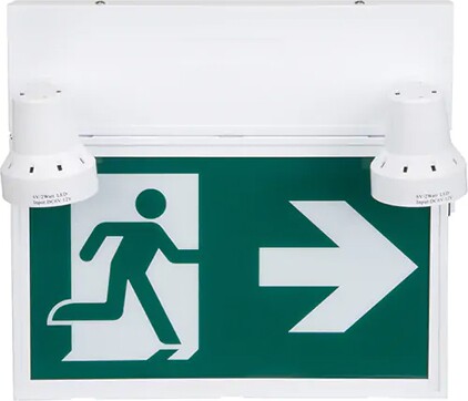 LED Emergency Lighting - Running Man Sign with Double Head #TQ0XI790000