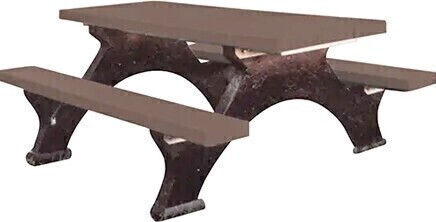 Recycled Plastic Picnic Tables, Step Over Entry #TQ0ND423000 Recycled Plastic Picnic Tables, Step Over Entry #TQ0ND423000