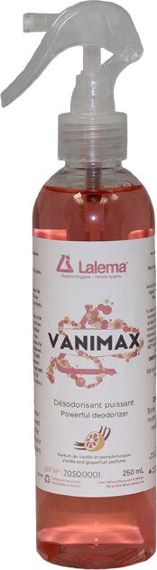VANIMAX Rafraîchisseur d'air liquide parfum vanille et pamplemousse #LM007050250 VANIMAX Rafraîchisseur d'air liquide parfum vanille et pamplemousse #LM007050250