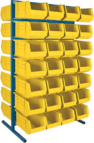 Double-Sided Stationary Bin Racks, 56 bins #TQ0CB372000
