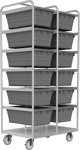 Double Sided Stainless Steel Mobile Tub Rack #TQ0FM030000 Double Sided Stainless Steel Mobile Tub Rack #TQ0FM030000