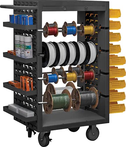 Étagère mobile en acier à huits montants pour matériaux bobinés #TQ0MN163000