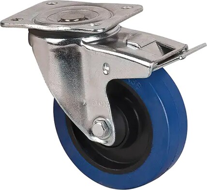 5" Blue Rubber Caster for Kleton Cart #TQ0ML345000