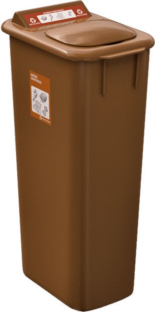 MOBILIA Poubelle pour le recyclage des matières organiques 58L #NI58MO09BRU MOBILIA Poubelle pour le recyclage des matières organiques 58L #NI58MO09BRU