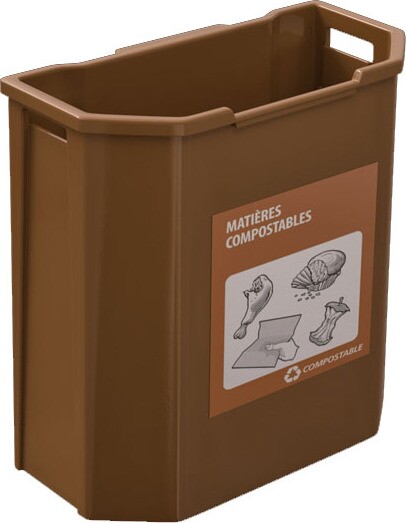 MOUSQUETAIRE Poubelle murale pour les matières organiques 95L #NIMOUS95BRU MOUSQUETAIRE Poubelle murale pour les matières organiques 95L #NIMOUS95BRU
