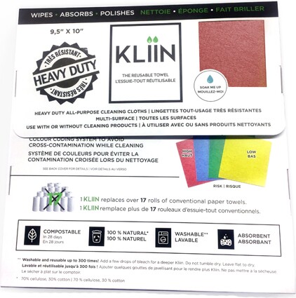 Kliin Chiffon réutilisable et compostable en feuilles #KL094039000