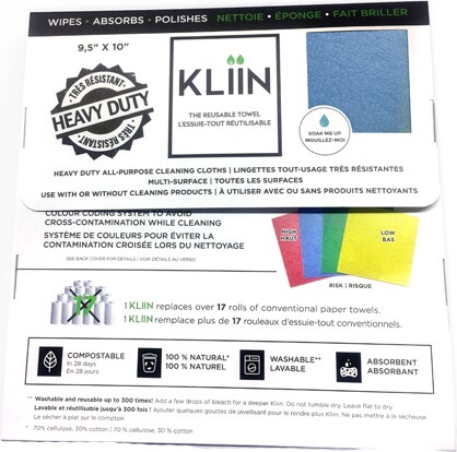 Kliin Chiffon réutilisable et compostable en feuilles #KL094040000