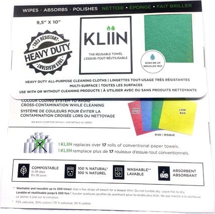 Kliin Chiffon réutilisable et compostable en feuilles #KL094042000
