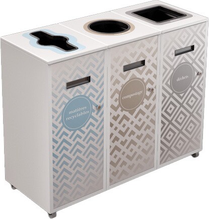 LOUNGE Station de recyclage à 3 voies 58L #NILO580307BLA LOUNGE Station de recyclage à 3 voies 58L #NILO580307BLA