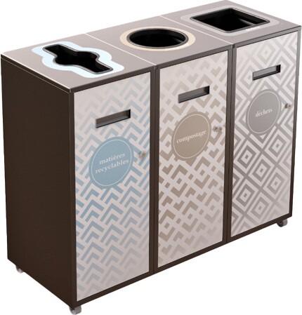 LOUNGE Station de recyclage à 3 voies 58L #NILO580307NOI LOUNGE Station de recyclage à 3 voies 58L #NILO580307NOI