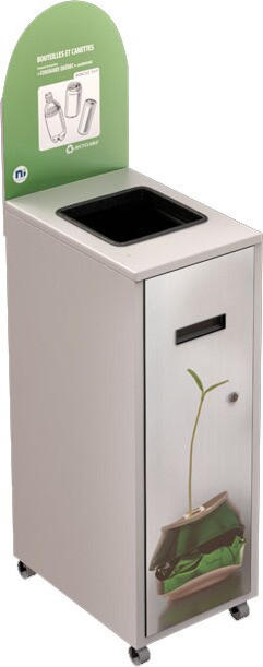 MULTIPLUS Station de recyclage avec couvercle 58L #NIMU58P1COBLA