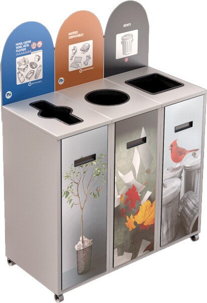 MULTIPLUS 3-Stream Recycling Station 58L #NIMU5803P1BLA