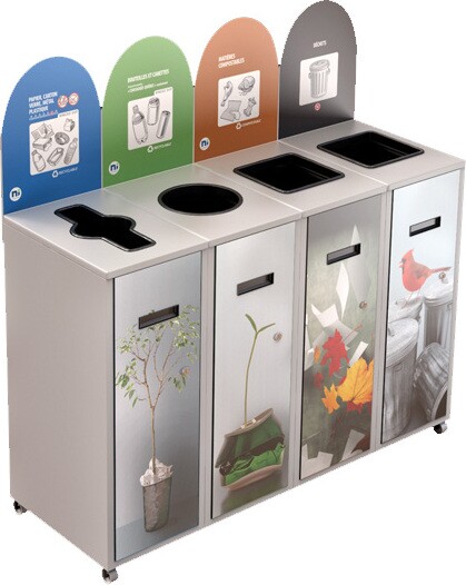 MULTIPLUS 4-Stream Recycling Station 58L #NIMU5804P1BLA