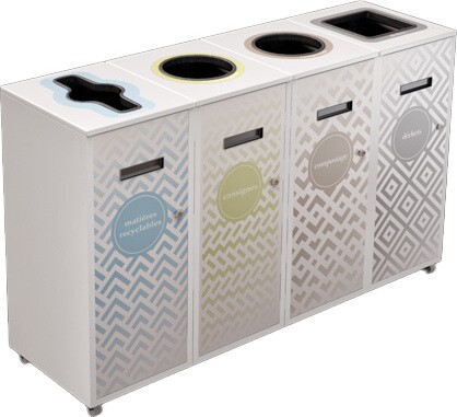 LOUNGE 4-Stream Recycling Station 87L #NILO8704P7BLA