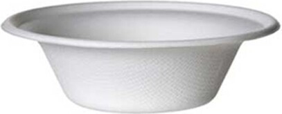 Compostable Round Bowl Bagasse White #GL006040000