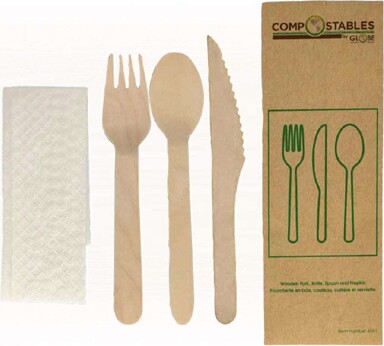 Compostable Wooden Cutlery Kit #GL006051000