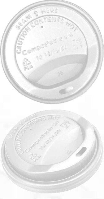 Couvercle en bagasse blanc compostable #GL006080000 Couvercle en bagasse blanc compostable #GL006080000