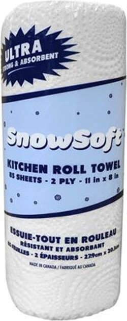 Snow Soft KT1188530 Roll Paper Towel White, 30 x 85 Sheets #SCKT1188530