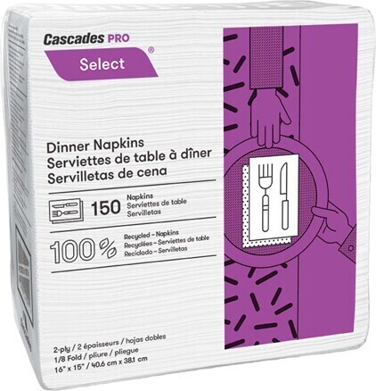 Select, Serviettes de table blanches 3000 feuilles #CC00N062000